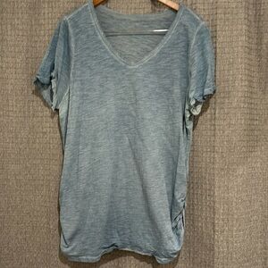 Lane Bryant Denim Blue Top with Rushed Sides Size 14/16
